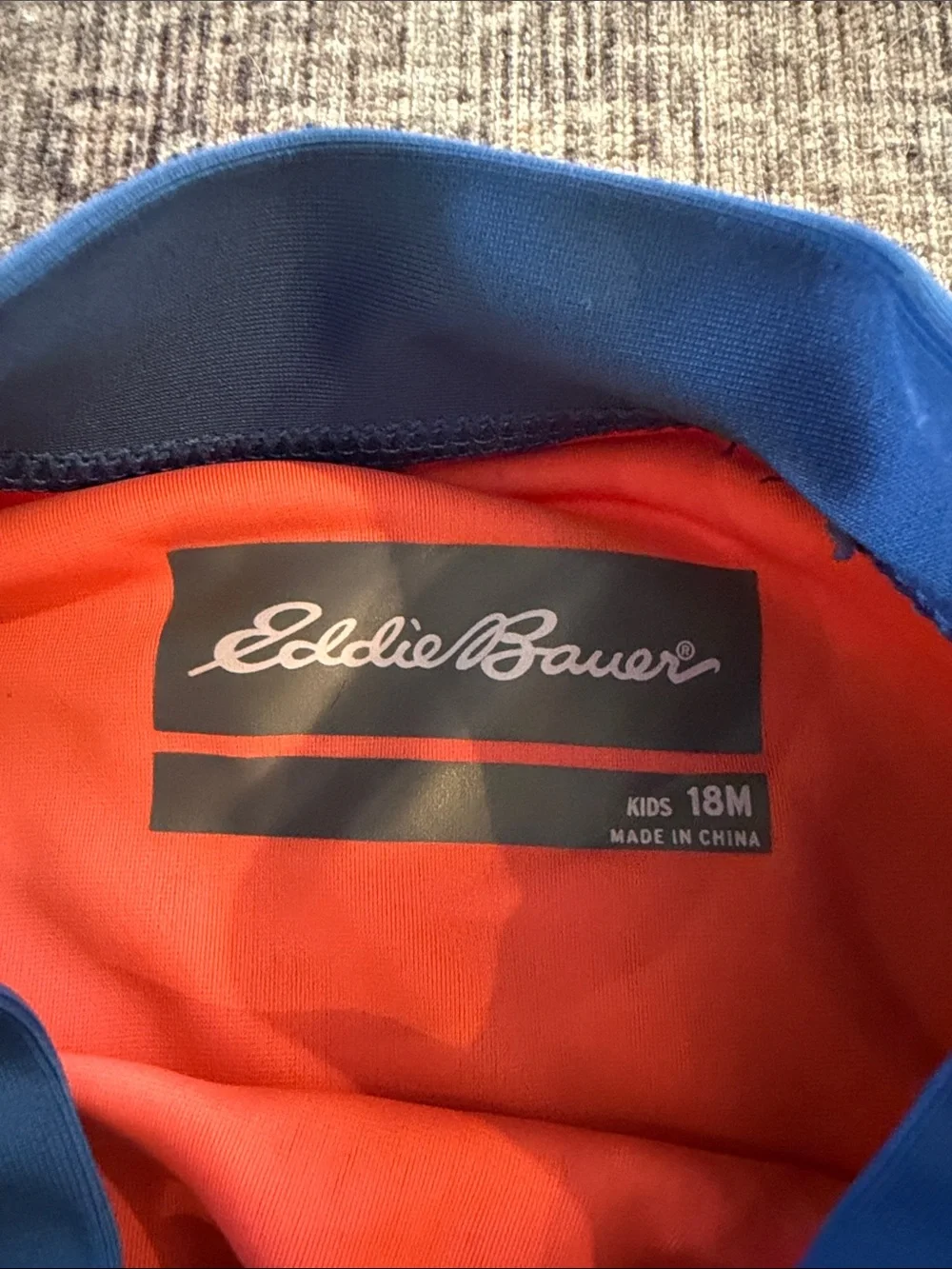Eddie Bauer Orange & Blue Kids Rash Guard Swim Set